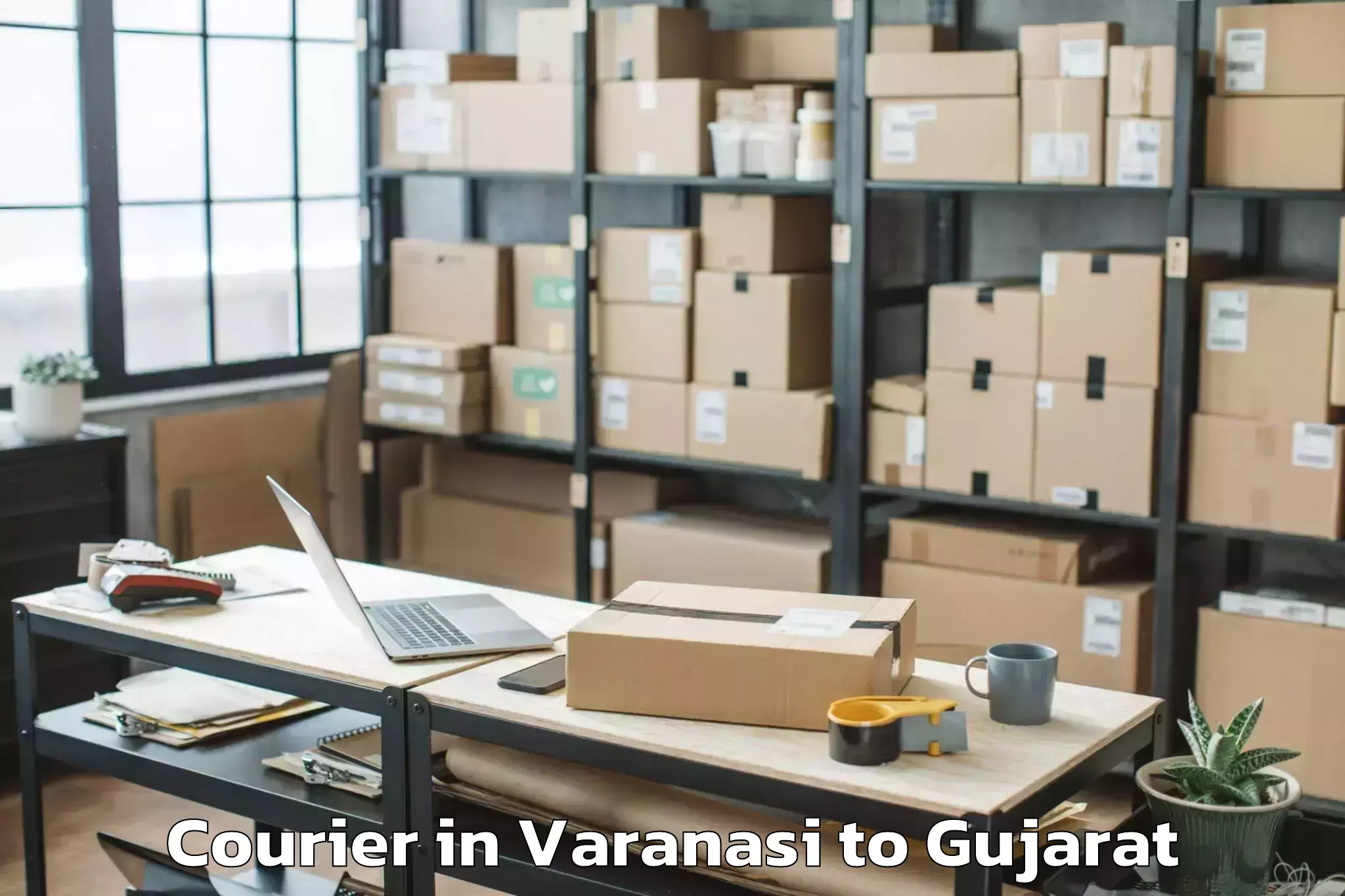 Book Your Varanasi to Swarnim Gujarat Sports Univers Courier Today